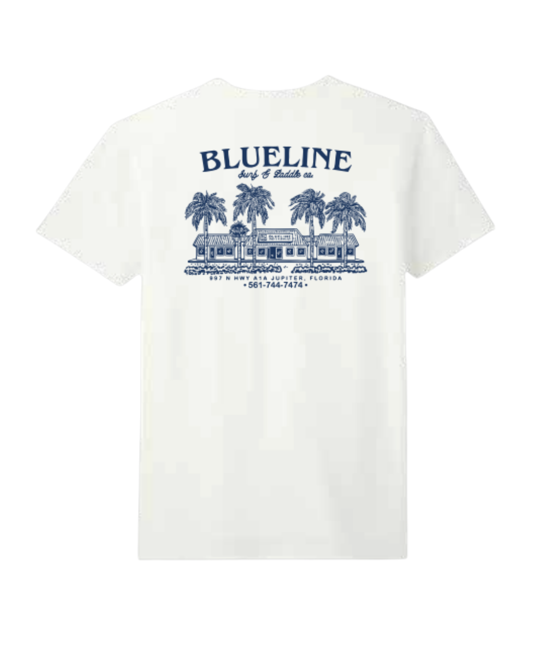 Blueline Jupiter Shop T-Shirt | Washed White | South Florida