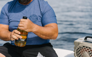 Noxx and Dunn Rum, Turtle Box and drinks being made in Jupiter Florida on the Boat.
