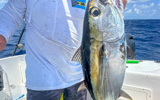 Blackfin Tuna fishing in Jupiter, Florida with Blueline Surf and Paddle Co. and Jyg Pro Fishing. Photo by Brian Hall of Iris Outdoors
