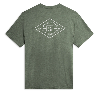 ANETIK x Blueline Diamond Ghostlite Short Sleeve Tech Shirt - Dark Olive