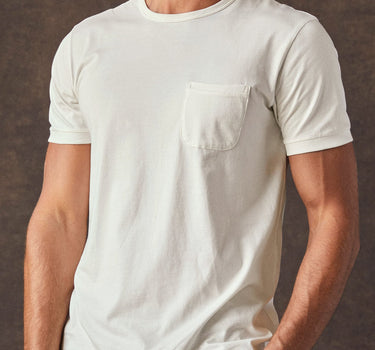 Outerknown Sojourn pocket tee white men’s organic cotton t-shirt soft breathable