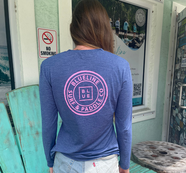 W. OG Logo OT UV LS HDN Hthr Denim