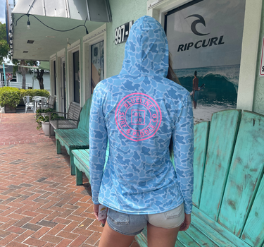 W. OG Logo OT UV Hood HBCM Hthr. Blue Camo