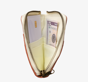 Coral Crush - Leather Zip Wallet