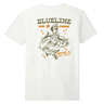 Blueline Cowgirl Tarpon T-Shirt Washed Natural with western cowgirl riding a tarpon and Jupiter FL text – back graphic
