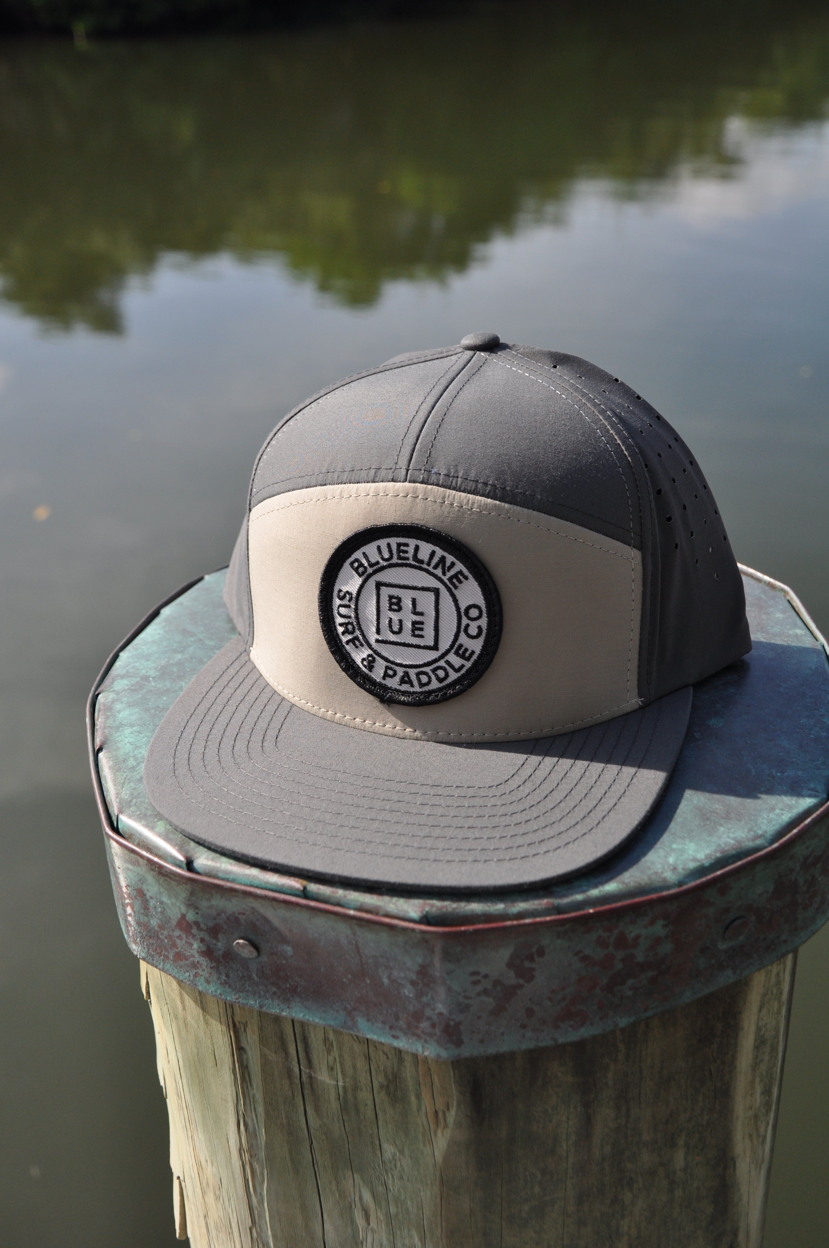 Blueline Logo Flat Bill Hat | Gravel/Basal | Jupiter FL – Blueline Surf ...