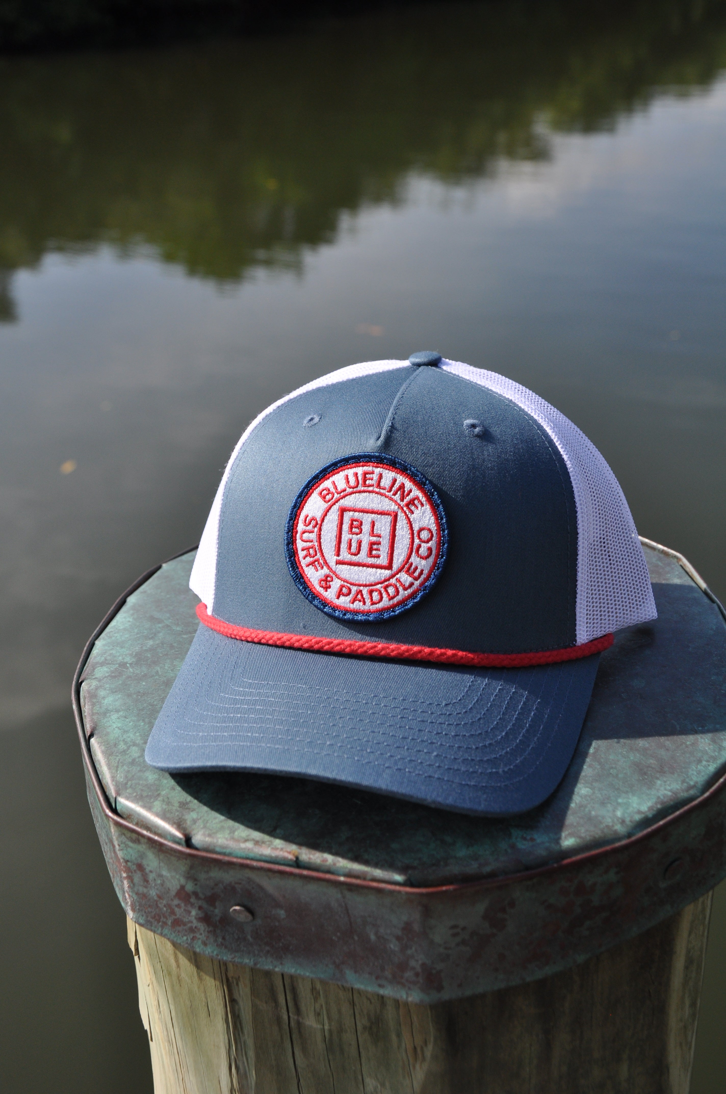 OG Blueline Logo Hat – Pale Indigo/White – Blueline Surf & Paddle Co