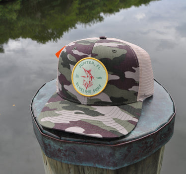 Marlin Logo Hat – Army Camo / Khaki from Blueline Surf and Paddle in Jupiter Florida