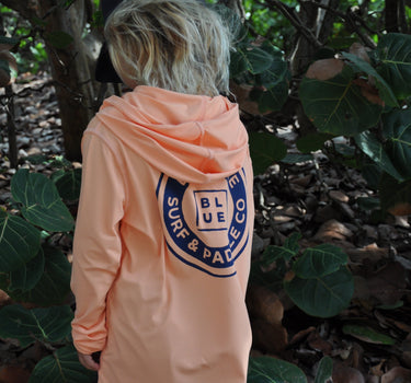 Blueline OG Logo Kids UV Hoody – Coral