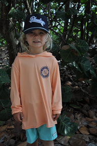 Blueline OG Logo Kids UV Hoody – Coral