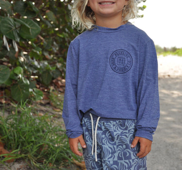 Blueline OG Logo Kids UV Long Sleeve – Denim / True Navy