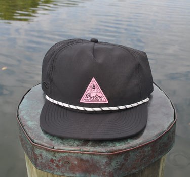 Triangle Lighthouse Tech Hat – Black / Pink from Blueline Surf and Paddle in Jupiter Florida