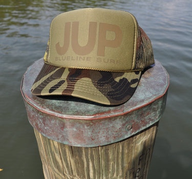 JUP Trucker Hat – Olive/Camo