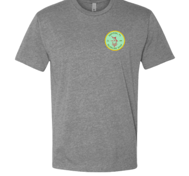 Blueline Marlin T-Shirt in Dark Grey Heather with small front chest logo – front view