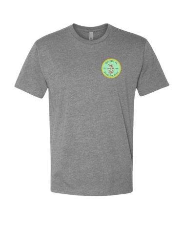 Blueline Marlin T-Shirt in Dark Grey Heather with small front chest logo – front view