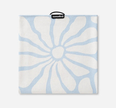 Organic Cotton Travel Towel: Lazy Daisy Coastal Blue