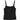 Outerknown Sojourn Ribbed Crop Tank Top in Washed Black, front view. 