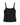 Outerknown Sojourn Ribbed Crop Tank Top in Washed Black, front view. 