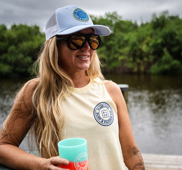 OGW34 The Original Crop Tank French Vanilla/Navy