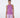 A woman modeling a sleeveless ribbed athletic tank top in a medium purple/lavender color.