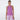 A woman modeling a sleeveless ribbed athletic tank top in a medium purple/lavender color.