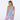 A woman shown from the back wearing a light periwinkle blue racerback tank top.