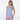 A woman modeling a sleeveless light periwinkle blue tank top.