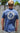 Person wearing the Blueline Vintage Circle T-Shirt showing the large Vintage Circle back graphic.