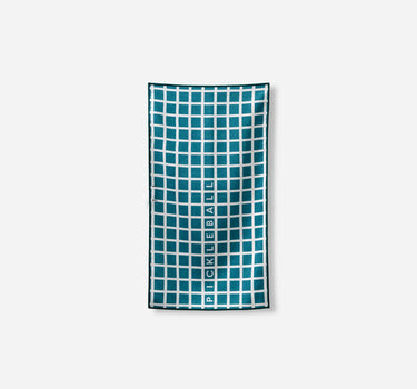 Pickleball Towel: Pickleball Net Teal Ocean