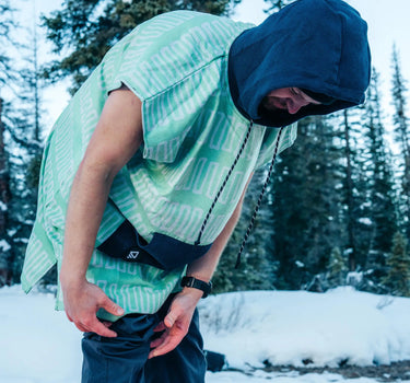 Changing Poncho: Switchback Seafoam Green