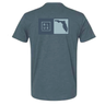 Florida Box T-Shirt in Slate Blue with Blueline mark and Florida state outline – back view