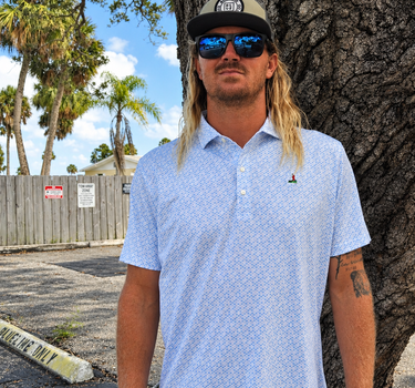 Johnnie-O x Blueline Men's Pip Floral Performance Polo