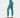 A model wearing teal leggings showing the side view.