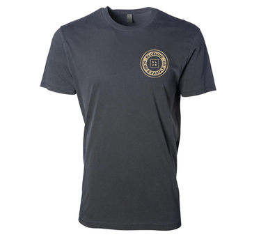 Blueline Vintage Circle T-Shirt – Pigment Black / Light Brown