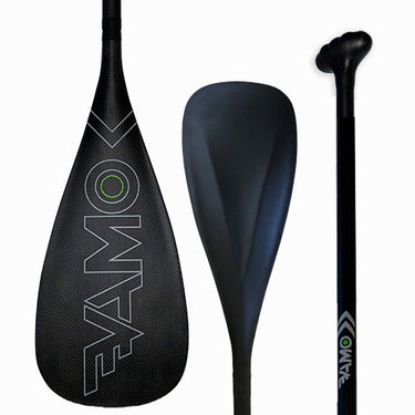 Black Vamo all carbon fixed paddle with brand logo on a white background