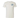 White t-shirt with a logo on the chest against a white background