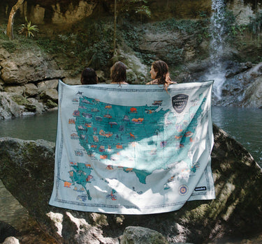 Blanket Towel: National Parks and Monuments Map