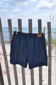 Blueline Boys Nelson Volley Shorts in navy featuring lightweight quick-drying fabric for beach days, boating, and everyday adventures.