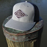 Blueline diamond canvas hat in quarry and navy photographed in Jupiter Florida