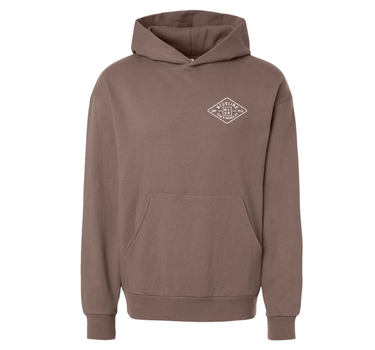 Blueline Diamond Logo Hoodie – Clay, front view