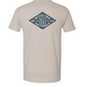 Back of the Blueline Diamond Logo T-Shirt in Ivory with a clean solid-color design.