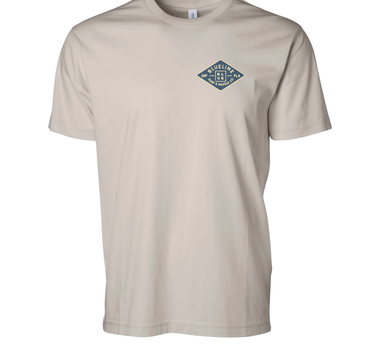 Blueline Diamond Logo T-Shirt in Ivory featuring the signature Diamond Logo graphic in navy and coastal blue.
