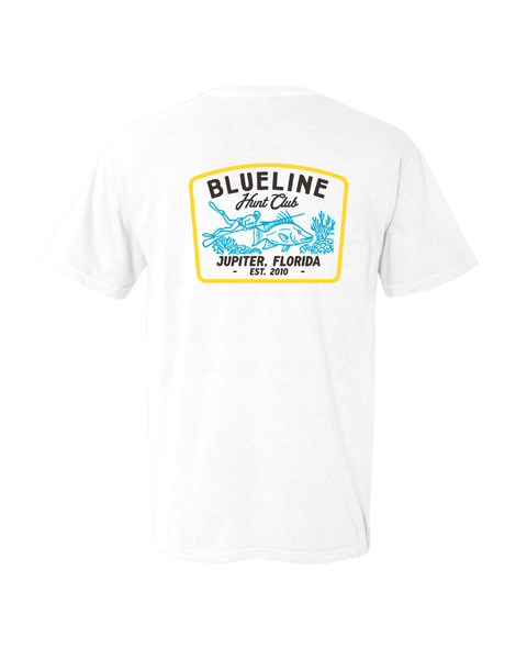 Blueline Hogfish Hunt Club T-Shirt White | Independent Tee