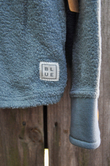 Blueline Island Daze Kami Fleece Button Down pocket and hem detail
