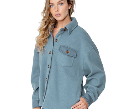 Blueline Women's Kami Fleece Button Down in Slate