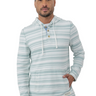 Blueline ID Ramblin Terry Hoodie in Mint stripe