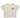 Front view of Blueline Jupiter Shop Crop T-Shirt in bone with pale navy Jupiter shop artwork.