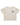 Front view of Blueline Jupiter Shop Crop T-Shirt in bone with pale navy Jupiter shop artwork.
