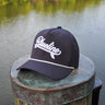 Blueline Kids Surfboard Tech Hat in Navy and White designed for beach days, boating, surfing, and outdoor adventures in Jupiter, Florida.