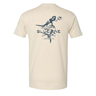 Blueline Marlin Cowgirl T-Shirt in natural featuring original marlin and cowgirl artwork inspired by offshore fishing and coastal life in Jupiter, Florida.